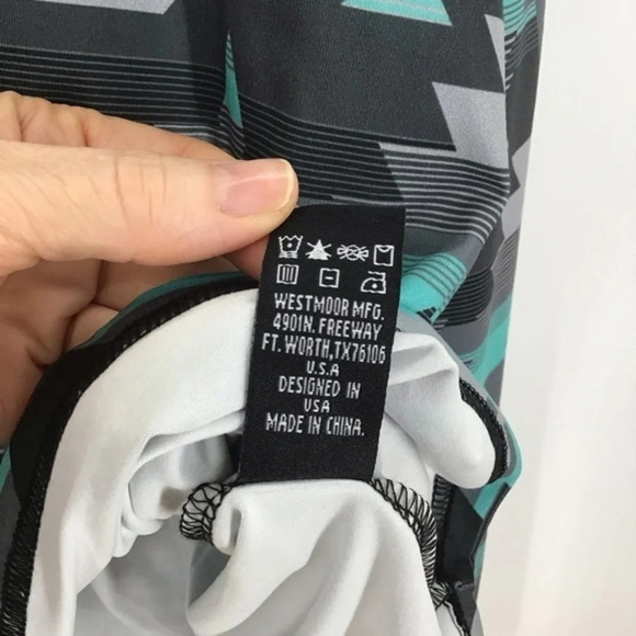 Rock & Roll Denim Men’s Turquoise Aztec Print Performance Quarter Zip - Picture 7 of 7